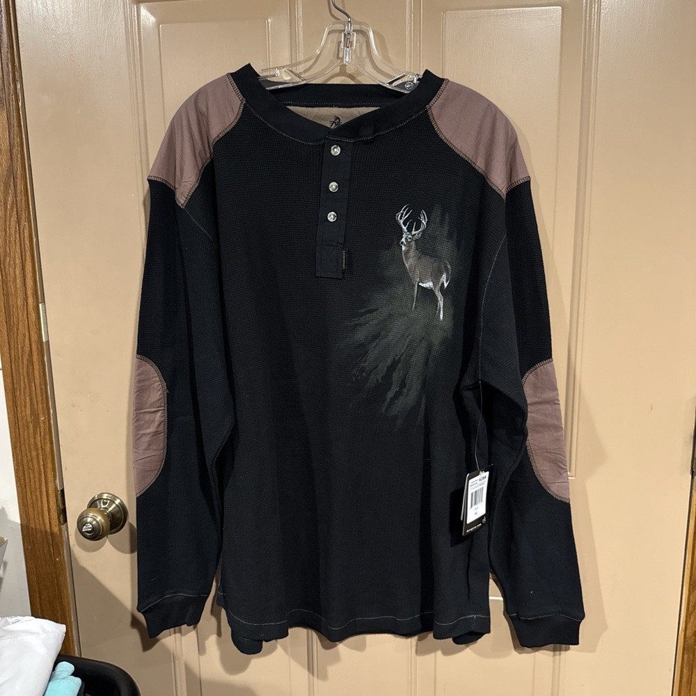Legendary Whitetails Black and Brown Long Sleeve Shirt